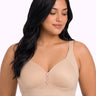Cotton Padded Plus-Size M-frame Minimiser Bonded Bra | Balanced Shape PAL-SB-203 (Skin)