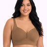 Cotton Padded Plus-Size M-frame Minimiser Bonded Bra | Balanced Shape PAL-SB-203 (Fawn)