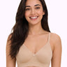 Cotton Padded Full Coverage Bonded T-Shirt Bra | No-Marks, No Rashes (PAL-1013)(Skin)