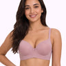 Polyamide Level-3 Padded Push-Up Bonded Bra | 3/4th Coverage | Wire-free Comfort, No Marks, No Rashes (PAL-IS-5301) (Plum)