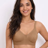 Cotton Non-Padded Full Coverage Bonded T-Shirt Bra | No-Marks, No Rashes (PAL-352) (Fawn)