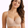 Cotton Level-3 Padded Push-Up Bonded Bra | 3/4th Coverage | Wire-free Seamless Comfort (PAL-SB-3510) (Skin)
