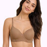 Cotton Padded T-Shirt Bonded Bra | Seamless Look, 360° Support | Full Coverage (PAL-SB-9081-9082) (Fawn)