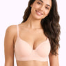 Polyamide Level-3 Padded Push-Up Bonded Bra | 3/4th Coverage | Wire-free Comfort, No Marks, No Rashes (PAL-IS-5301) (Peach)