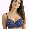 Printed Polyamide Level-2 Padded Push-Up Maximiser Bonded Bra | 3/4th Coverage | Wire-free Comfort, No Marks, No Poking (PAL-51754)