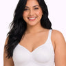 Cotton Padded Plus-Size M-Frame Minimiser Bonded Bra | Full Coverage Panels (PAL-408) (White)