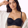 Cotton Lightly Padded Demi-Cup Bonded Bra | Medium Coverage | Wire-free Comfort (PAL-SB-1012) (Black)