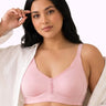 Cotton Non-Padded Plus-Size M-Frame Minimiser Bonded Bra (PAL-405)(Pink)