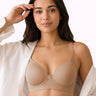 Polyamide Level-1 Padded Full Coverage Bonded T-Shirt Bra | Wire-free Comfort, No-Marks, No Rashes (PAL-5991) (Fawn)