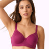 Cotton Padded Full Coverage Bonded T-Shirt Bra | No-Marks, No Rashes (PAL-1013)(Magenta)