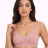 Cotton Non-Padded Full Coverage Bonded T-Shirt Bra | No-Marks, No Rashes (PAL-352) (Pink)