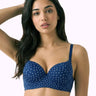 Printed Polyamide Level-2 Padded Push-Up Maximiser Bonded Bra | 3/4th Coverage | Wire-free Comfort, No Marks, No Poking (PAL-51752)