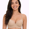 Polyamide Level-3 Padded Push-Up Bonded Bra | 3/4th Coverage | Wire-free Comfort, No Marks, No Rashes (PAL-IS-5301) (Skin)