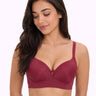 Polyamide Level-3 Padded Push-Up Bonded Bra | 3/4th Coverage | Wire-free Comfort, No Marks, No Rashes (PAL-IS-5301) (Maroon)