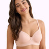 Polyamide Level-1 Padded Full Coverage Bonded T-Shirt Bra | Wire-free Comfort, No-Marks, No Rashes (PAL-5991) (Peach)