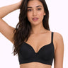Polyamide Level-1 Padded Full Coverage Bonded T-Shirt Bra | Wire-free Comfort, No-Marks, No Rashes (PAL-5991) (Black)