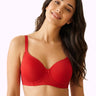 Cotton Padded Full Coverage Bonded T-Shirt Bra | No-Marks, No Rashes (PAL-1013)(Red)