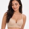 Cotton Level-2 Padded Push-Up Maximiser Bonded Bra | 3/4th Coverage | Wire-free Seamless Comfort (PAL-SB-7015) (Skin)