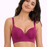 Cotton Level-2 Padded Push-Up Maximiser Bonded Bra | 3/4th Coverage | Wire-free Seamless Comfort (PAL-SB-7015) (Wine)