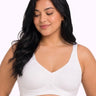 Cotton Non-Padded Plus-Size M-Frame Minimiser Bonded Bra (PAL-405)(White)