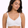 Cotton Non-Padded Full Coverage Bonded T-Shirt Bra | No-Marks, No Rashes (PAL-352) (White)