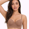 Cotton Level-3 Padded Push-Up Bonded Bra | 3/4th Coverage | Wire-free Seamless Comfort (PAL-SB-3510) (Fawn)