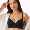 Polyamide Level-3 Padded Push-Up Bonded Bra | 3/4th Coverage | Wire-free Comfort, No Marks, No Rashes (PAL-IS-5301) (Black)