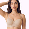 Cotton Lightly Padded Demi-Cup Bonded Bra | Medium Coverage | Wire-free Comfort (PAL-SB-1012) (Skin)