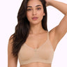 Cotton Non-Padded Full Coverage Bonded T-Shirt Bra | No-Marks, No Rashes (PAL-352) (Skin)