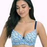 Printed Polyamide Level-2 Padded Push-Up Maximiser Bonded Bra | 3/4th Coverage | Wire-free Comfort, No Marks, No Poking (PAL-51753)