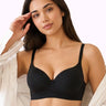 Cotton Level-3 Padded Push-Up Bonded Bra | 3/4th Coverage | Wire-free Seamless Comfort (PAL-SB-3510) (Black)