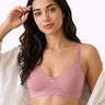 Cotton Non-Padded Full Coverage Bonded T-Shirt Bra | No-Marks, No Rashes (PAL-352) (Plum)