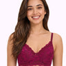 Cotton Padded Bonded Lace Bra | Inner Cotton Lining | Full Coverage | Wire-free Comfort (PAL-SB-5805) (Wine)